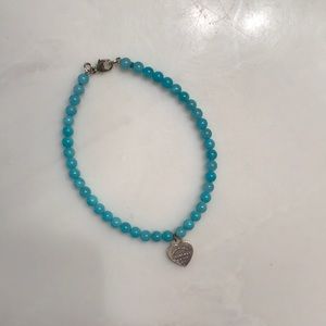 Blue beaded tiffany bracelet